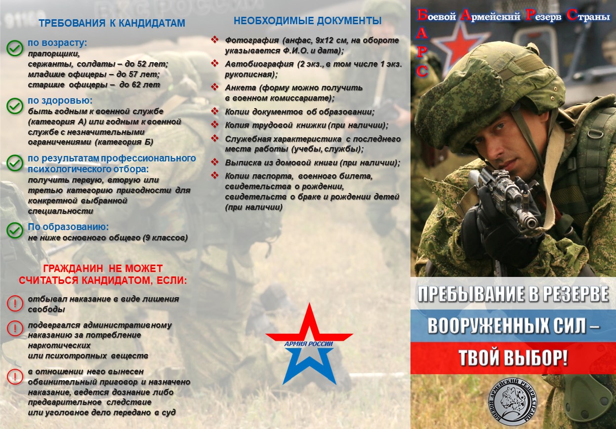 Боевой Армейский Резерв Страны.
