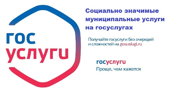 Получение массовых социально значимых услуг через Единый  портал госуслуг.